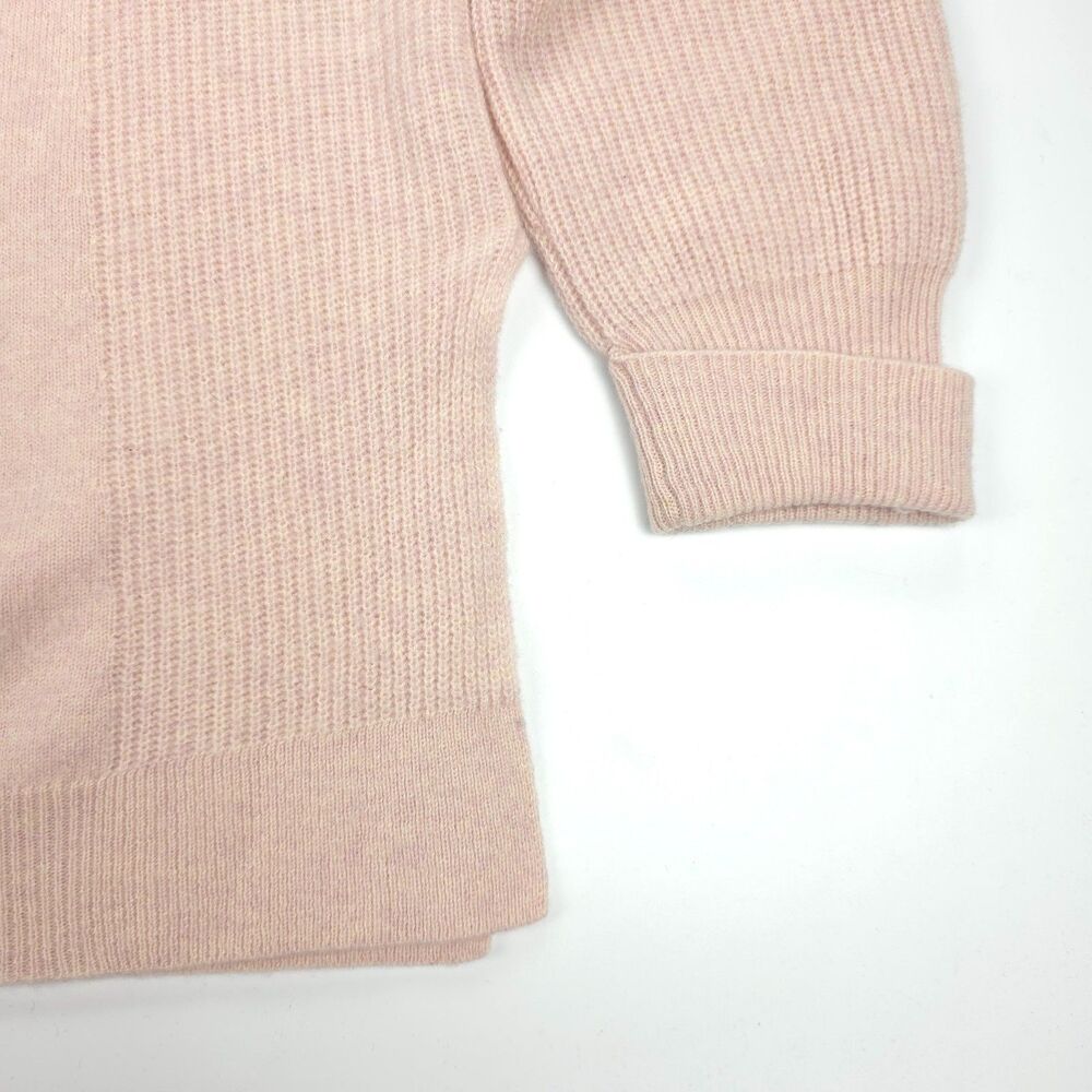 WRAP London 100% Cashmere V-Neck Tunic Sweater Blush Minimal Quiet Luxury Preppy - Picture 5 of 8